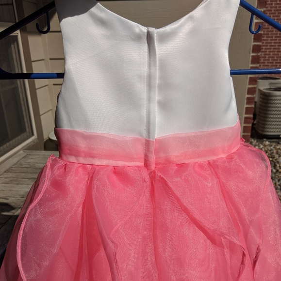 **JJs House** Watermelon Satin Knee-length Flower Girl Dress! - Picture 2 of 7